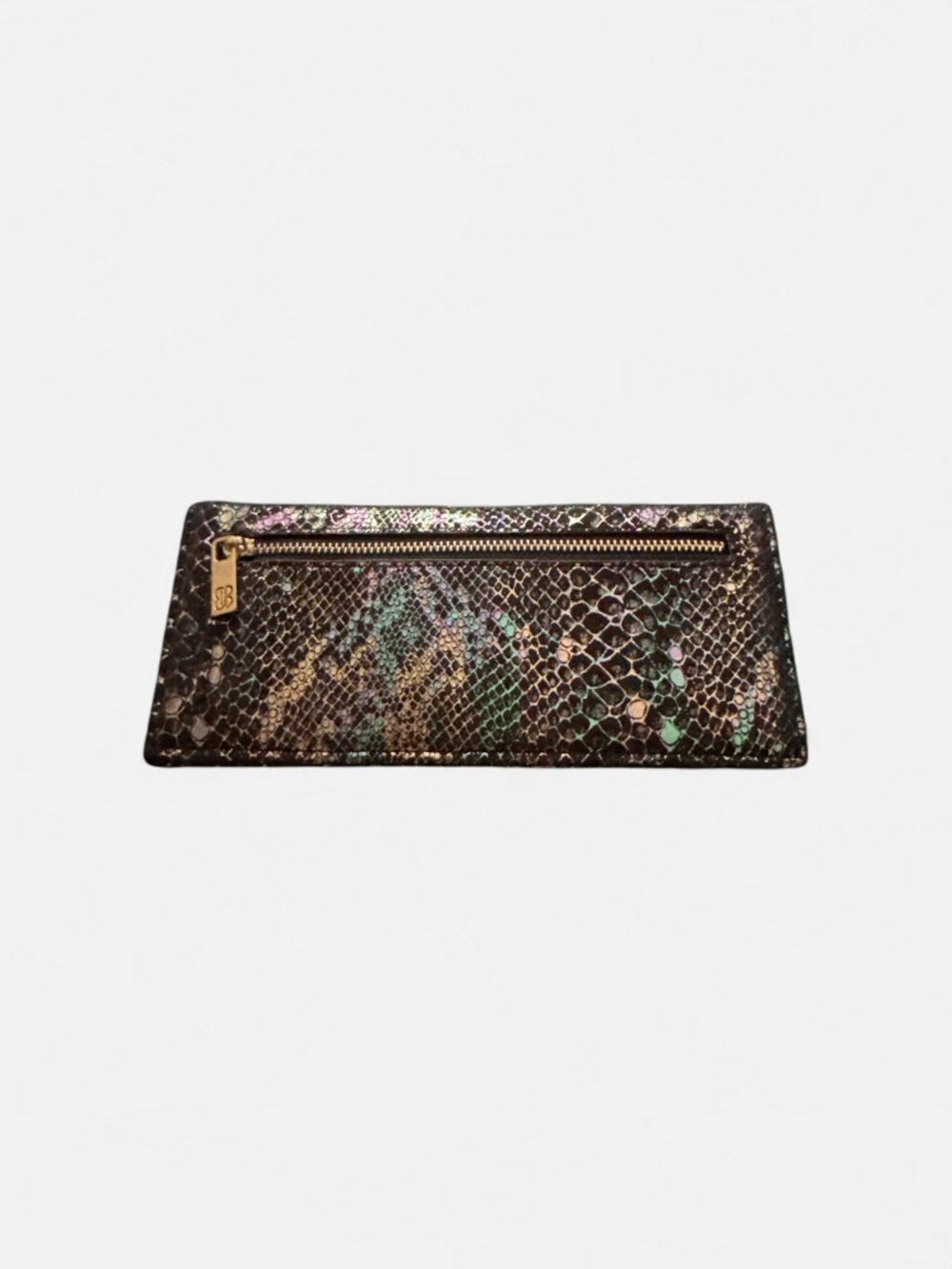 Bandolino Metallic Snake-Print Clutch Wallet - Black, Turquoise, Gold, & Silver - Picture 4 of 7